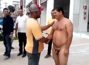 Portuguese fellow ambling nude in public
